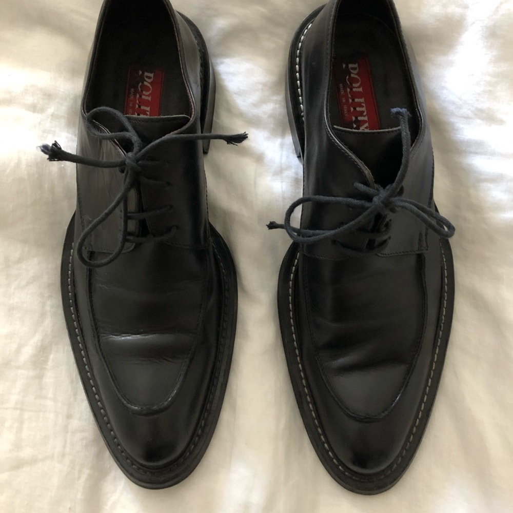 Politix Mens Italian Leather Black 41 Shoe